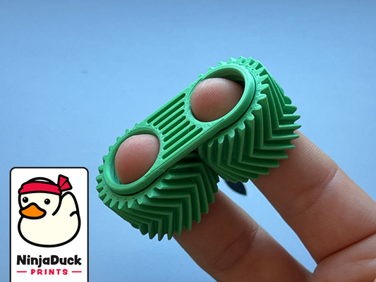 kıpır dişliler yazdır in yer by ninja ördek baskılar oyuncak desteksiz baskı yeri hızlı imkansız doyurucu dişli balıksırtı pip yüzük mücevher 3d print model - Mito3D
