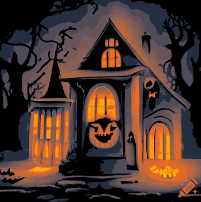 halloween house by razer05 3d print model - Mito3D