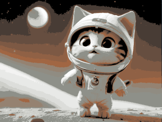 space cat hueforge by mailiou cute art 3d print model - Mito3D