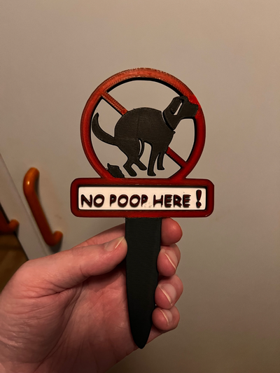 no poop sign by dinozzo28 3d print model - Mito3D