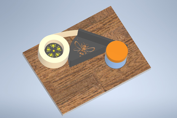 miel herramienta etiqueta by mbenthinhansen miel herramientas dispensador etiquetas 3d print model - Mito3D