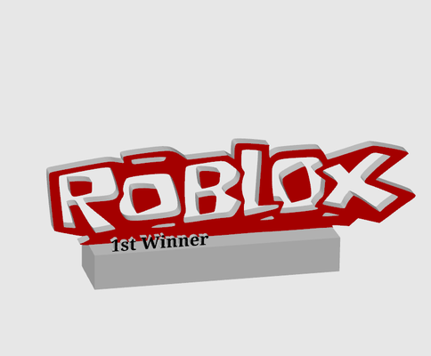 roblox 1st vincitore trofeo by dinozzo28 3d print model - Mito3D