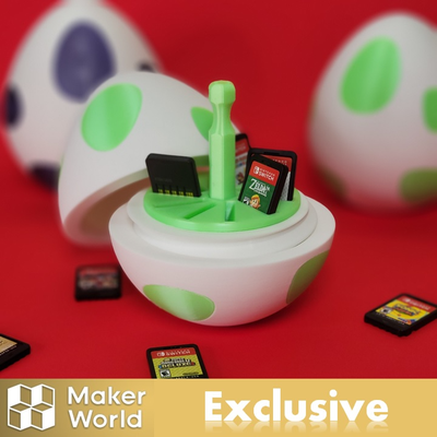 yoshi egg switch game holder mmu by planpa3d mario container nintendo multi color exclusive donkey kong 3d print model - Mito3D