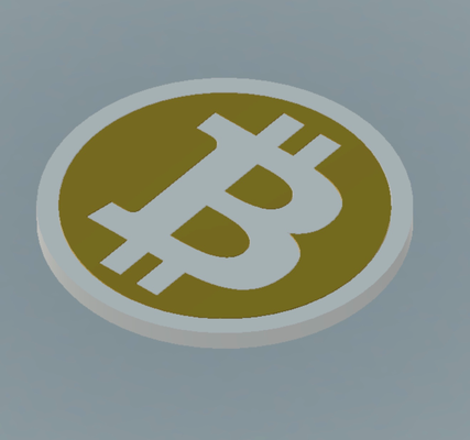 bitcoin coaster no ams required by pip3d coasters crypto 3d print model - Mito3D
