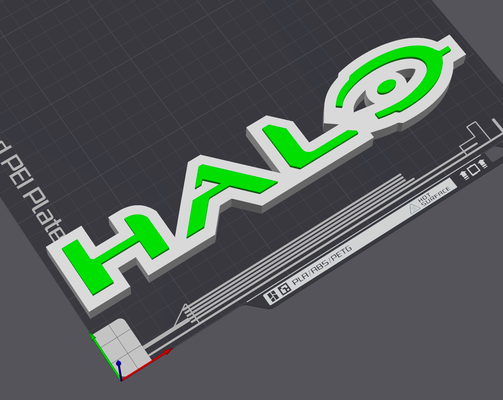 halo gaming sign by pip3d microsoft xbox merc 3d print model - Mito3D