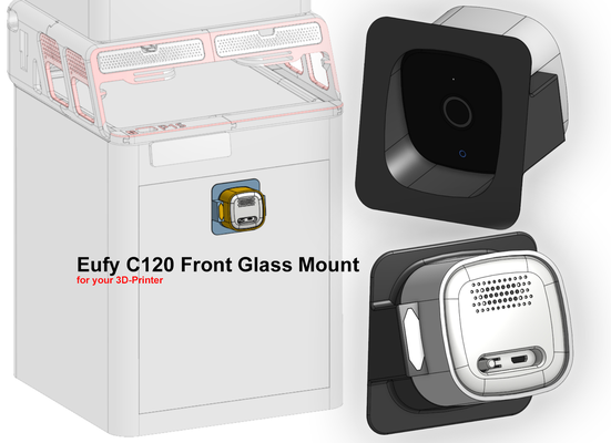 eufy c120 glass mount by macyo42 cam 3d print model - Mito3D