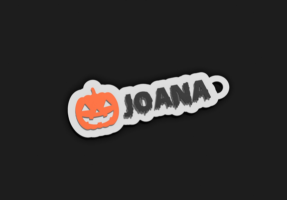 joana halloween keychain by smart3d gabriel gomes schlüsselbund zeichen logo 3d print model - Mito3D