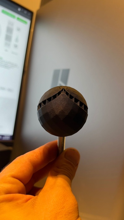 verschiebung knopf ball m8 by viktor9900 wagen schalthebel autoteil schaltknauf 3d print model - Mito3D