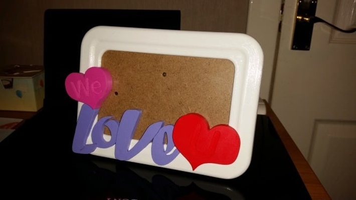 modern love picture frame by iryandesign mothersday mum pictureframe 3d print model - Mito3D