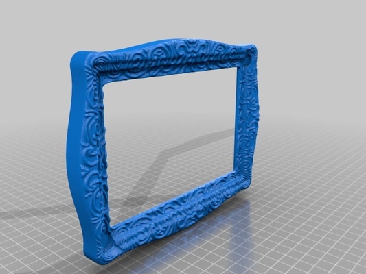 ornate picture frame by iryandesign 6x4 classic pictureframe 3d print model - Mito3D