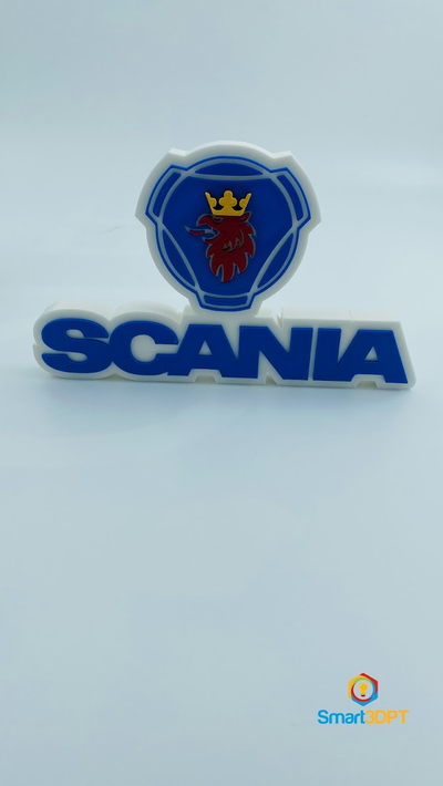 scania logotipo placa by smart3d gabriel gomes pista caminhão 3d print model - Mito3D