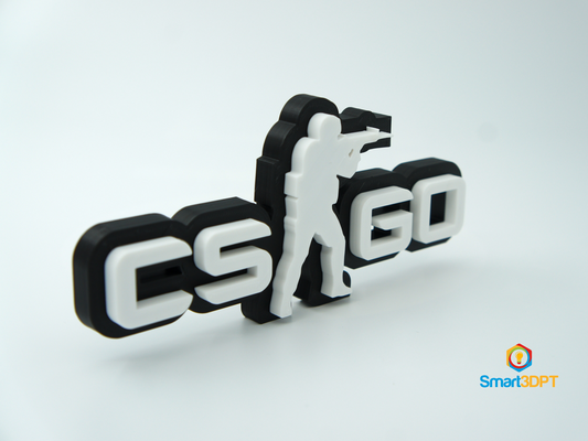 cs go logo signe by smart3d gabriel gomes jeu joueur csgo compteur counter strike 3d print model - Mito3D