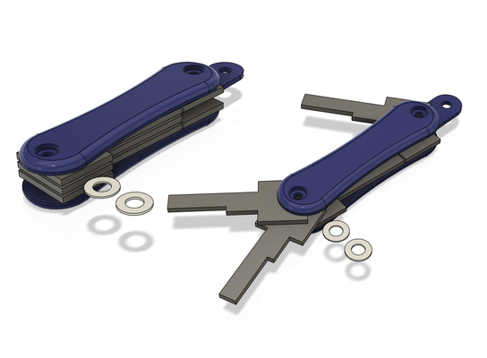 organisateur clé by paresseux titulaire soutien cas gaine couteau suisse porte clés pliable armée 3d print model - Mito3D