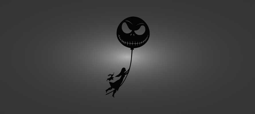 nightmare christmas jack balloon silhouette by cruse2382 skellington 3d print model - Mito3D