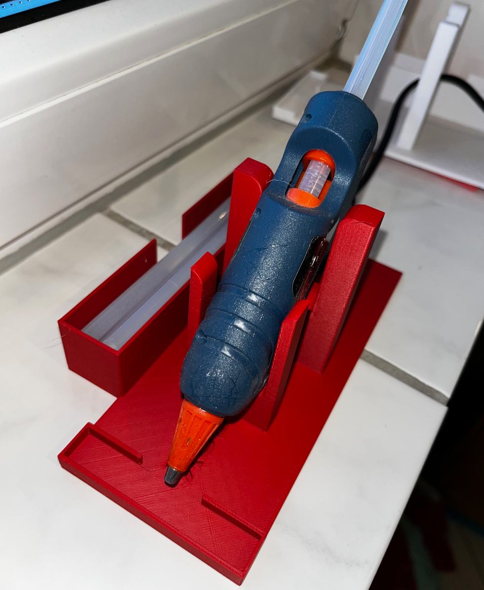 heiß kleben gewehr stand by abonnieren hotglue 3D print model - Mito3D