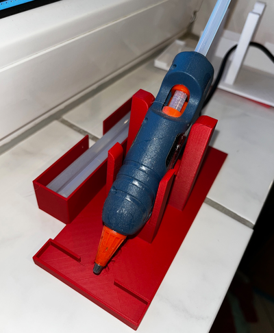 hot glue gun stand by xsdiver hotglue 3d print model - Mito3D