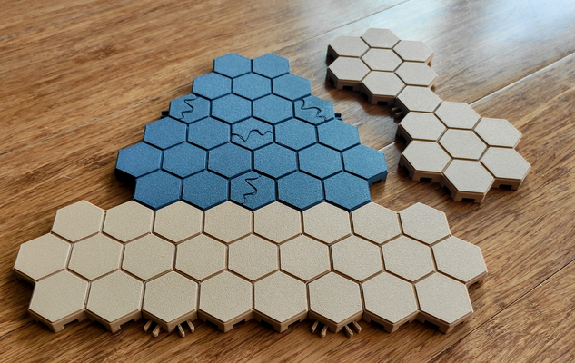 hex gaming base tiles 125 suitable battletech by mad mart malloy hexagon terrain 3d print model - Mito3D