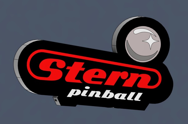 popa pinball logotipo caixa luz by planbee placa 3d print model - Mito3D