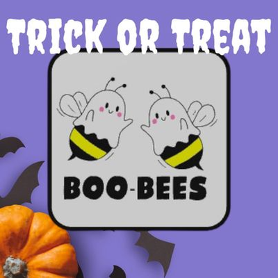 halloween boo bees 2d art mural by l'amour impressions abeilles 2dart mur effrayant 2023 39 3d print model - Mito3D