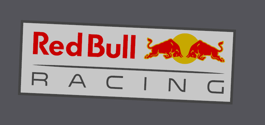 red bull rennen zeichen by thomasvds max 3d print model - Mito3D