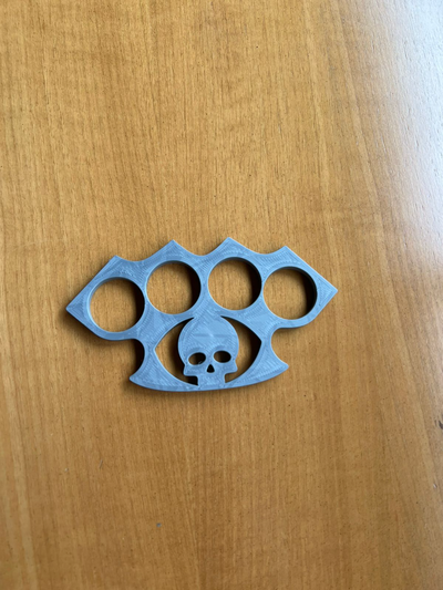 knuckle duster skull by angrelou protection pla easy print cosplay strong halloween 2023 3d print model - Mito3D