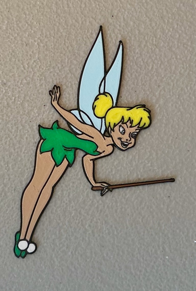 multicolor tinker bell magnet by wotfan peter pan 3d print model - Mito3D