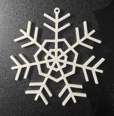 schneeflocke dekoration by 3d schnee dekor deko saisonal winter kalt zuhause haus einfach weiß baum 3d print model - Mito3D