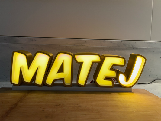 led light sign letters alphabet diffuser's by milicjovan neon 3d print model - Mito3D
