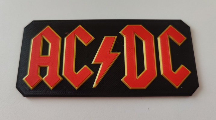 ac dc geladeira magnético by michaelq imã 3dlogo acdc rochedo duro 3d print model - Mito3D