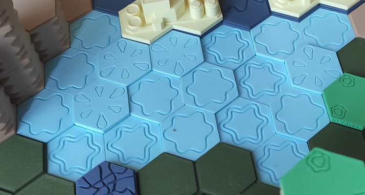 hex gaming water tiles 125 suitable battletech by mad mart malloy hexagon terrain 3d print model - Mito3D