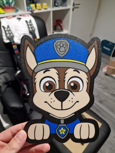 paw patrol chase lightbox led lamp update by nico91 light box kids room 3d print model - Mito3D