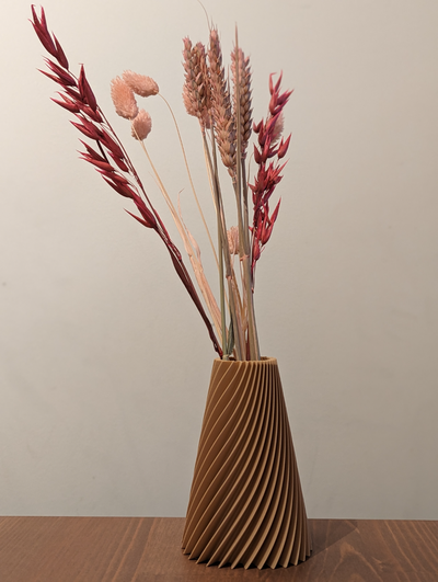 modern finned square-ish vase by iskimo flower pot vasemode 3d print model - Mito3D