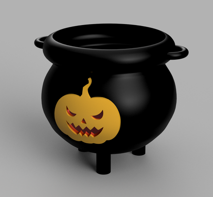 chaudron halloween by mp3d créations 2023 tour or traiter 3d print model - Mito3D