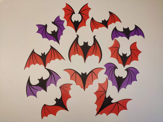 vampiric two layer bat collection by sevro halloween firstlayercalibration halloweendecoration 3d print model - Mito3D