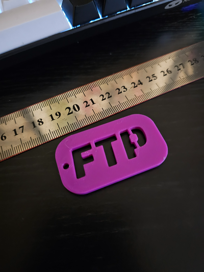 ftp keychain by threedee key chain keyring ring 3d print model - Mito3D