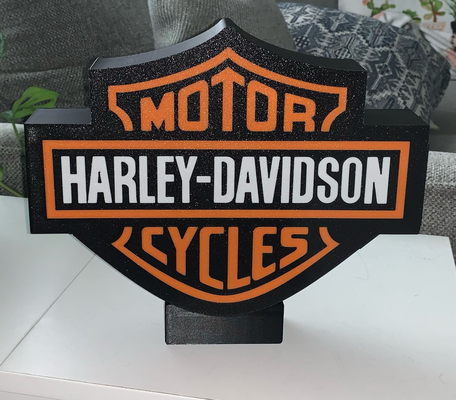 harley davidson light box by lindnjoe lightbox harleydavidson 3d print model - Mito3D