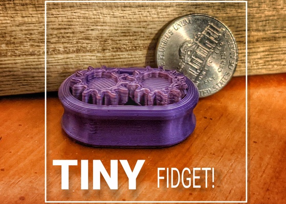 tiny fidget by jamestheprinter toy toys fast fidgettoy quickprint quick fastprint fidgetbutton fidgetgears fidgetgear 3d print model - Mito3D