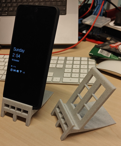 phone stand remixed by robw001 holder phonestand phoneholder 3d print model - Mito3D