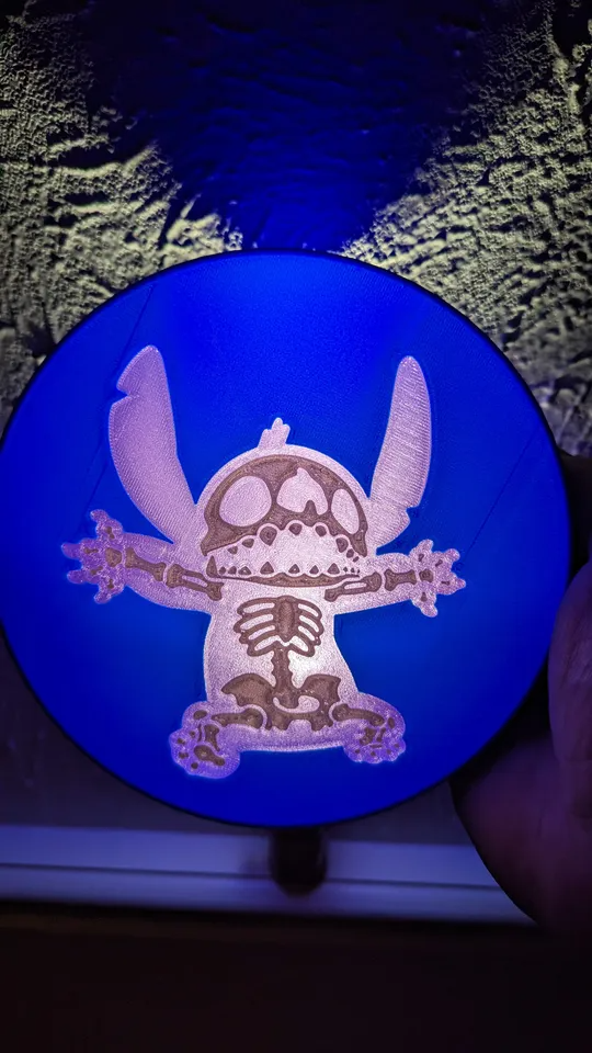 stitch skeleton lightbox remix remixed by happyhamster96 3D print model - Mito3D