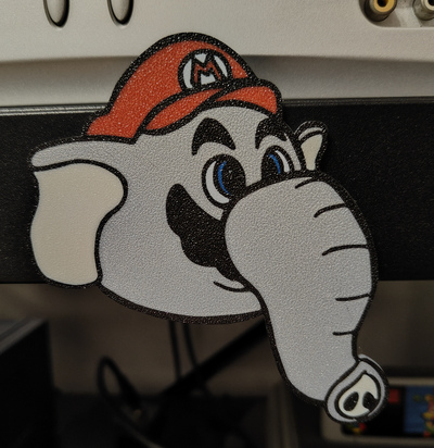 super mario elephant magnet by forest87 wonder nintendo switch fridge 3d print model - Mito3D