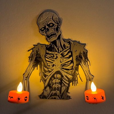 zombie trinkets holder - print in place hueforge model by cyanidesugar halloween 2023 horror spooky functional candle decor decoration art 3d print model - Mito3D