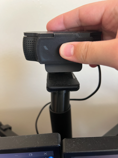 monitor arm webcam mount by nopack office logitech camera 3d print model - Mito3D