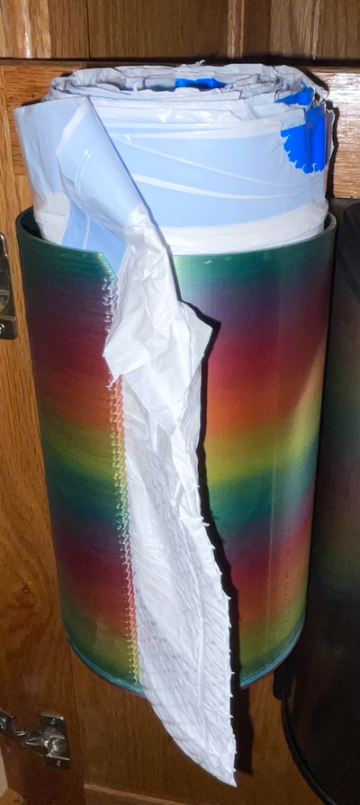 trash bag roll dispenser by delux 13 can liner 3d print model - Mito3D