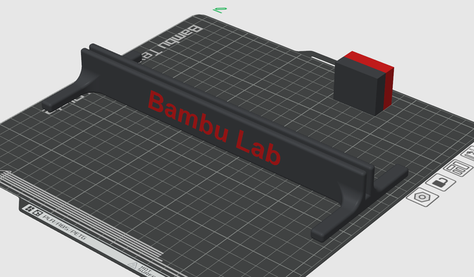 bambu laboratoire verre couvercle supporter by urbain 3d x1c x1 carbone riser titulaire soutien p1s pséries p1 séries x1e 3d print model - Mito3D