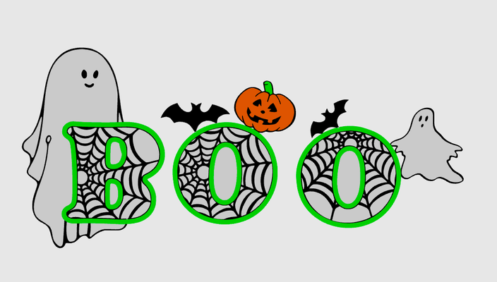 boo halloween decorazione by lentopoke 39 s officina fantasma zucca pipistrello ragno ragnatela spaventoso divertimento divertente multy colore ragazzi grande 3d print model - Mito3D