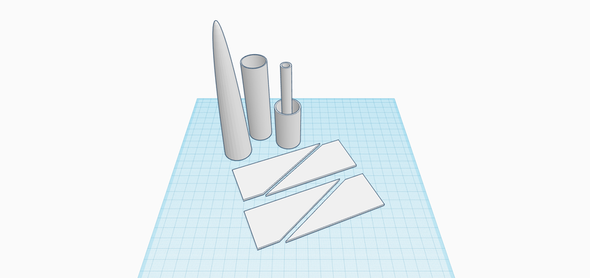 cohete partes cartulina tubo by timothy obrien999 casa sencillo 3d print model - Mito3D