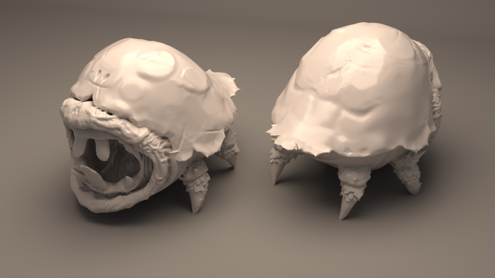 oxígeno included 3d escotilla imprimible by shangyu wang juego animal monstruo zbrush 3d print model - Mito3D