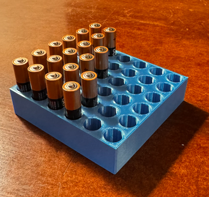 aaa battery holder by cory jorgensen tool organizer 3d print model - Mito3D