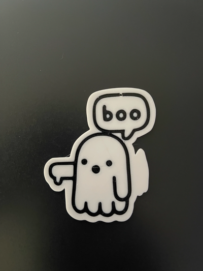 pollici booghost by catharsis69 halloween fantasma boo chiave catena 3d print model - Mito3D