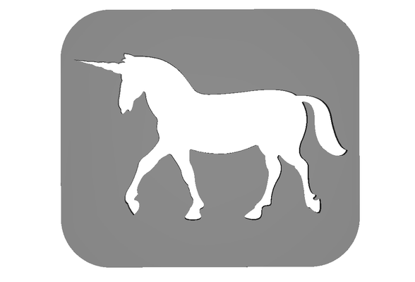 unicorn drawing template by tim-igorslab 3d print model - Mito3D